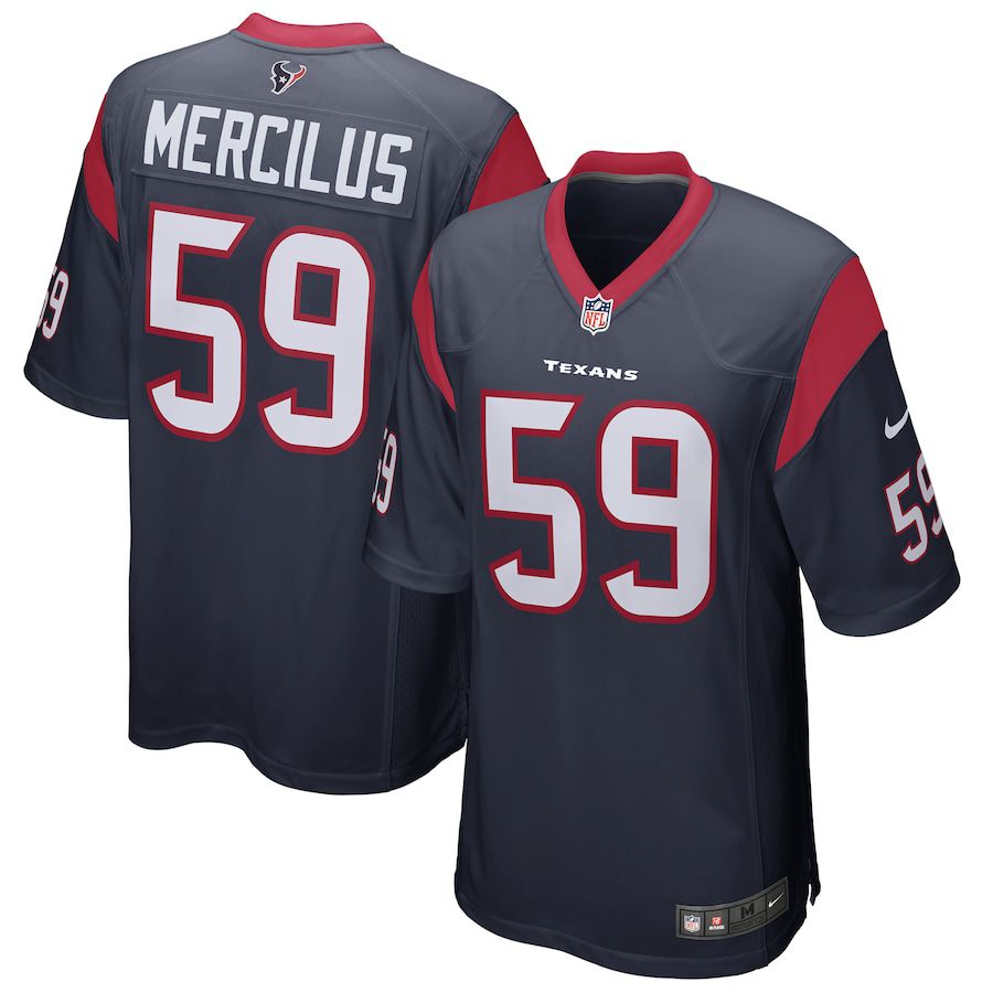 Men Houston Texans #59 Whitney Mercilus Nike Navy Game NFL Jersey->houston texans->NFL Jersey
